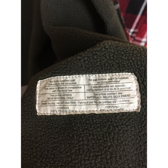 Red Head Brand Co Mens Small Red Black Plaid Shirt Jacket Fleece Lined Logger - Picture 7 of 8